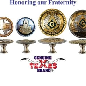 Masonic themed cabinet knobs and pulls.