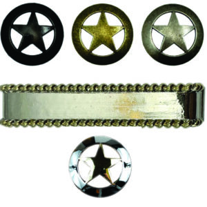Western star drawer pulls, various finishes.