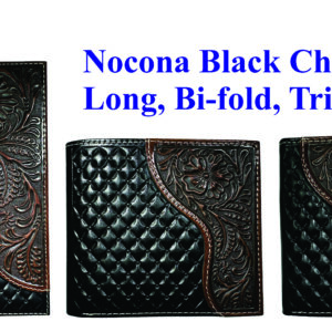 Nocona Black Cherry leather wallets.