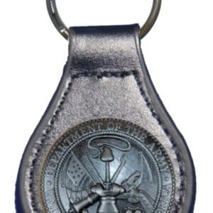 US Army seal leather keychain.