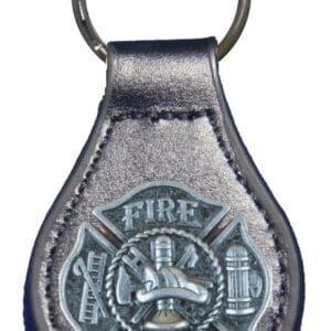 Fire department leather keychain.