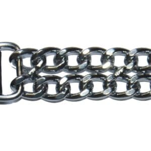 Black leather biker chain with skull.