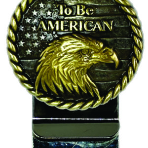 Patriotic eagle money clip: Proud to be American.