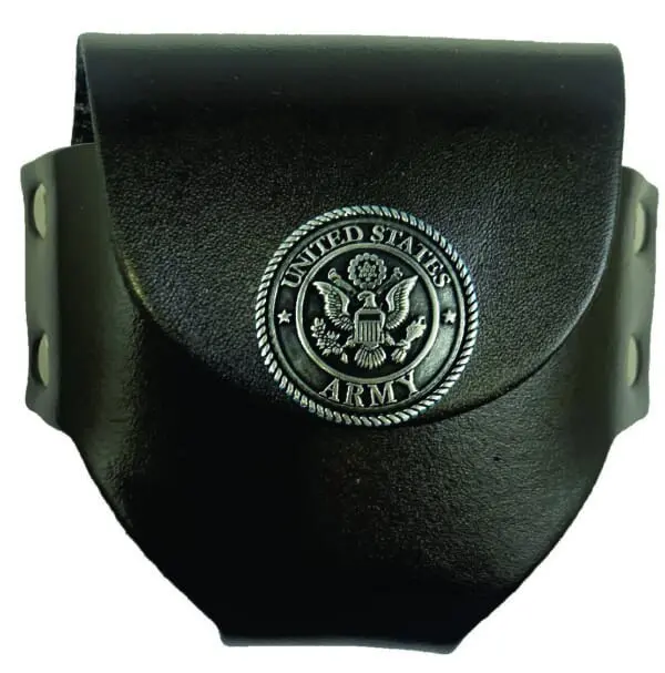 Black leather US Army pouch.