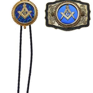 Masonic bolo tie and belt buckle.