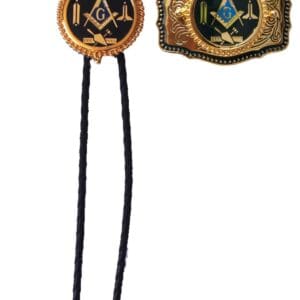 Masonic bolo tie and belt buckle.